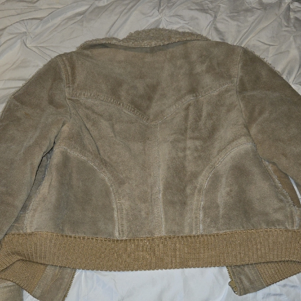 Tan Shearling Jacket - Picture 5 of 5